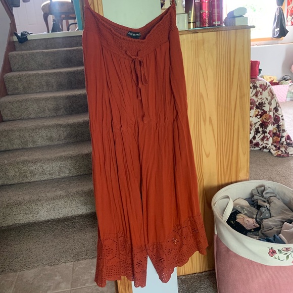 fall colored wide leg pant - Picture 1 of 5